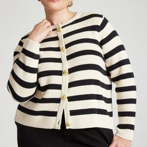 Eloquii Intarsia Sweater Jacket